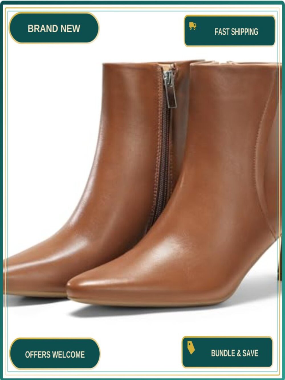 PU Leather Kitten Heel Ankle Booties Pointed Toe Side Zipper Winter Dress Boots